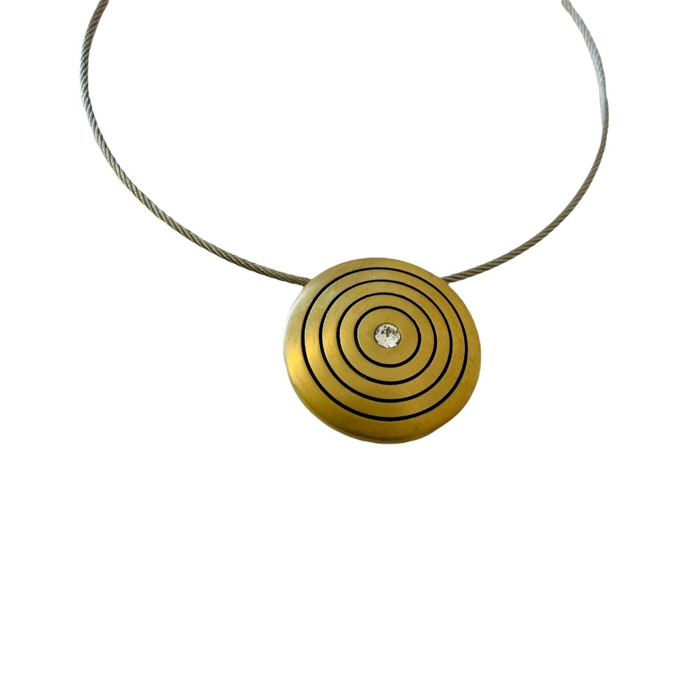 David Grau Necklace Gold & Rhinestone - Picture 3 of 6